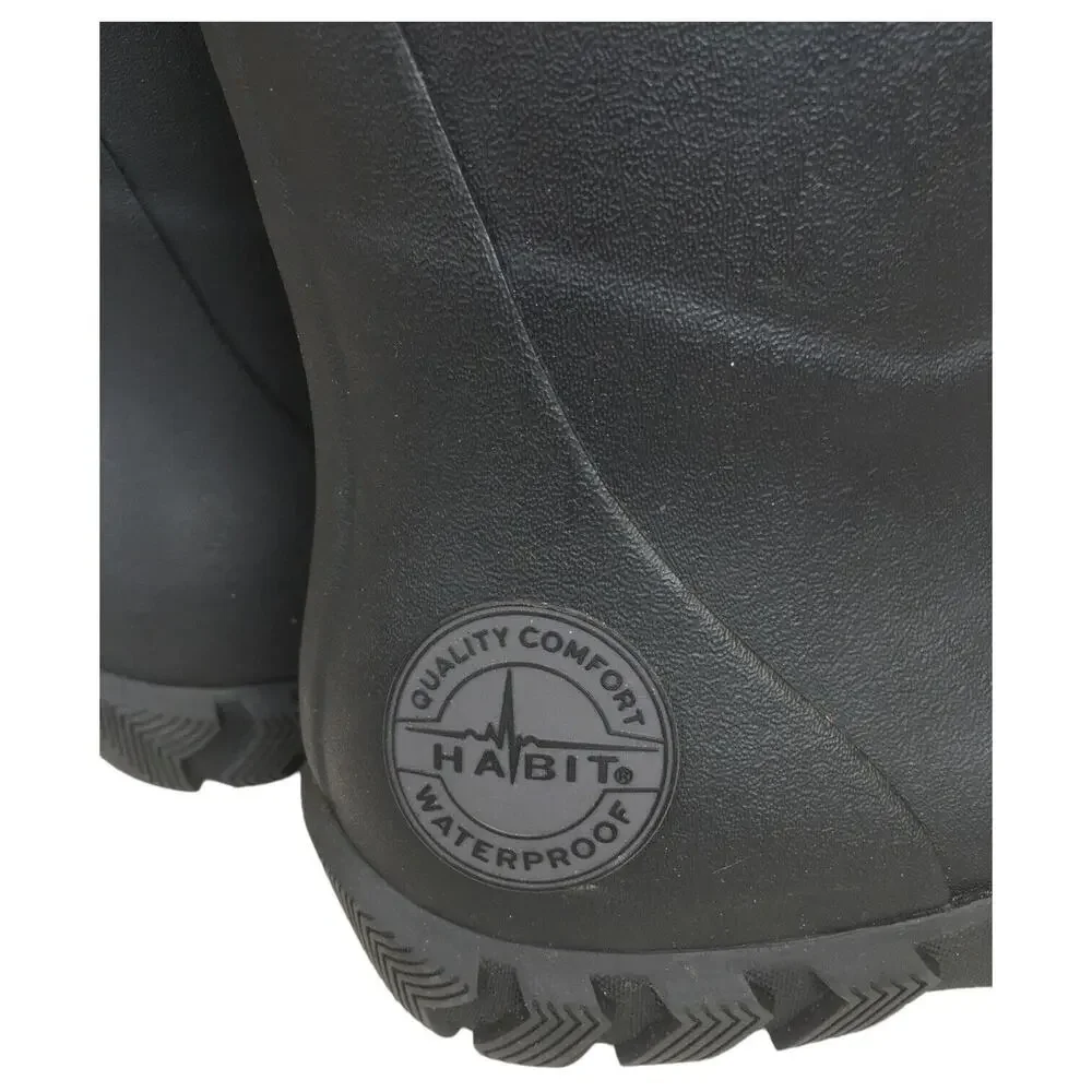 Habit Boots Mens 7 Waterproof Quality Comfort 15 All Weather Rubber Black